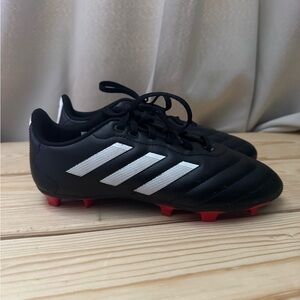 Adidas Goletto VIII Firm Ground Soccer Cleats (Black/White/Red) Size 5Y